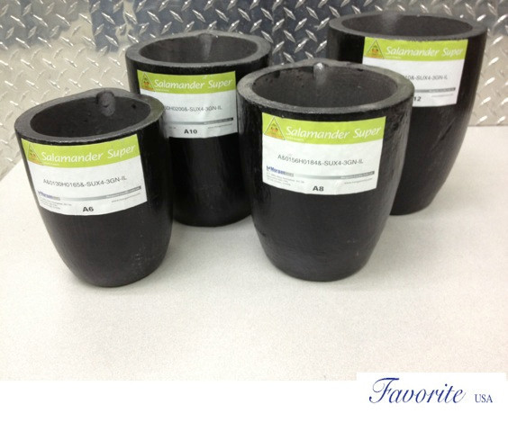 MORGAN SALAMANDER SUPER CLAY GRAPHITE CRUCIBLE A6, A8, A10, A12 FOR MELTING GOLD