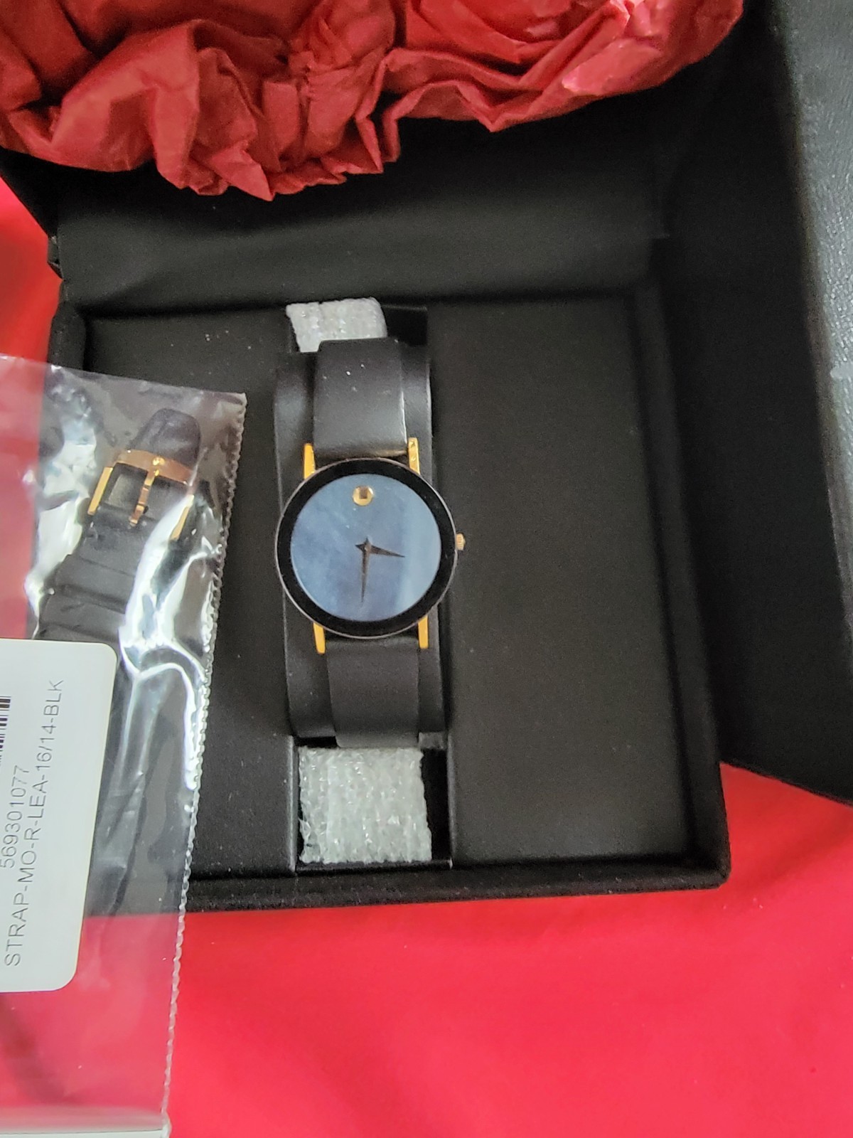 RARE Vintage Mens Movado SAPPHIRE 31mm THIN BLUE MOTHER of PEARL 87-40-882