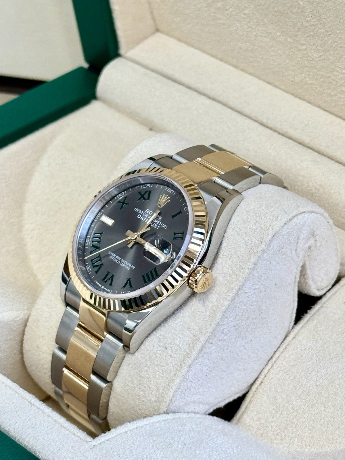 Rolex Datejust 36 126233 Wimbledon Dial Steel Gold Jubilee Box Papers 2024