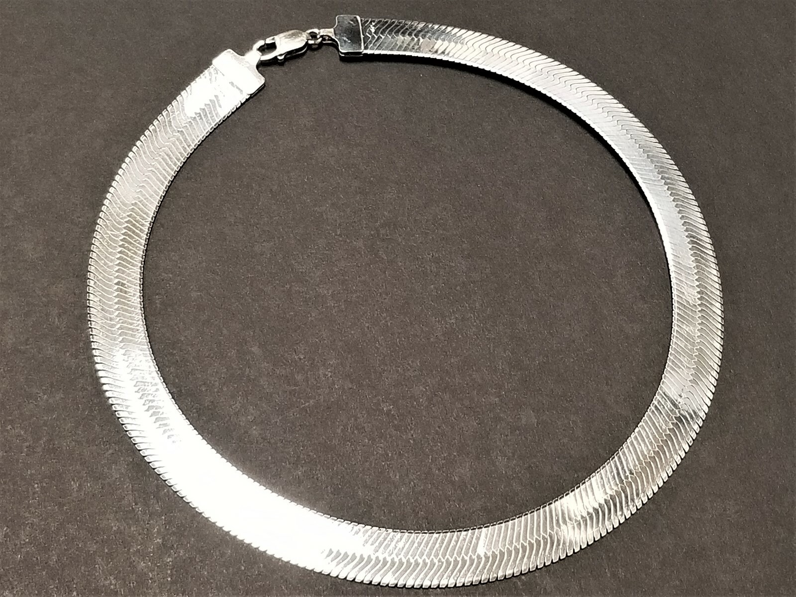 Vintage MILOR 925 Sterling Silver Wide “S” Chain Collar Necklace ITALY 18″ 50g