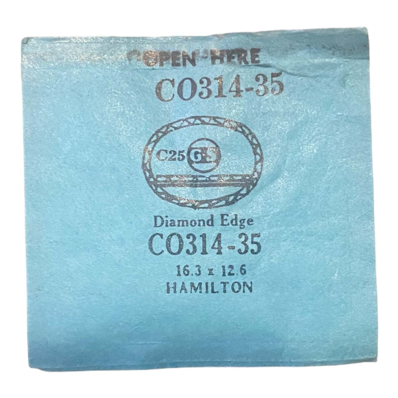 Germanow-Simon Mach (GS) CO314-35 Watch Crystal 16.3×12.6 NOS Part Hamilton