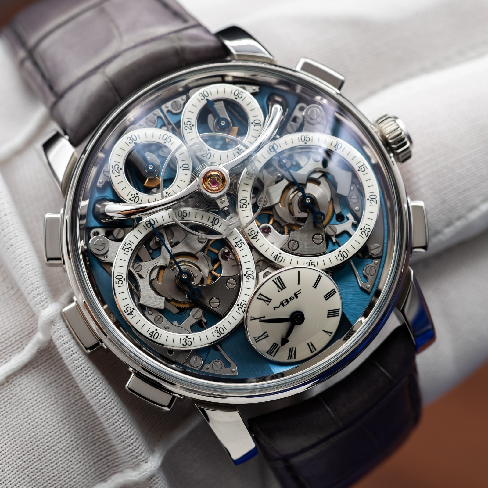 MB&F Legacy Machine(LM) Sequential Flyback Platinum Dual Chrono Flyback 10.PL.BU