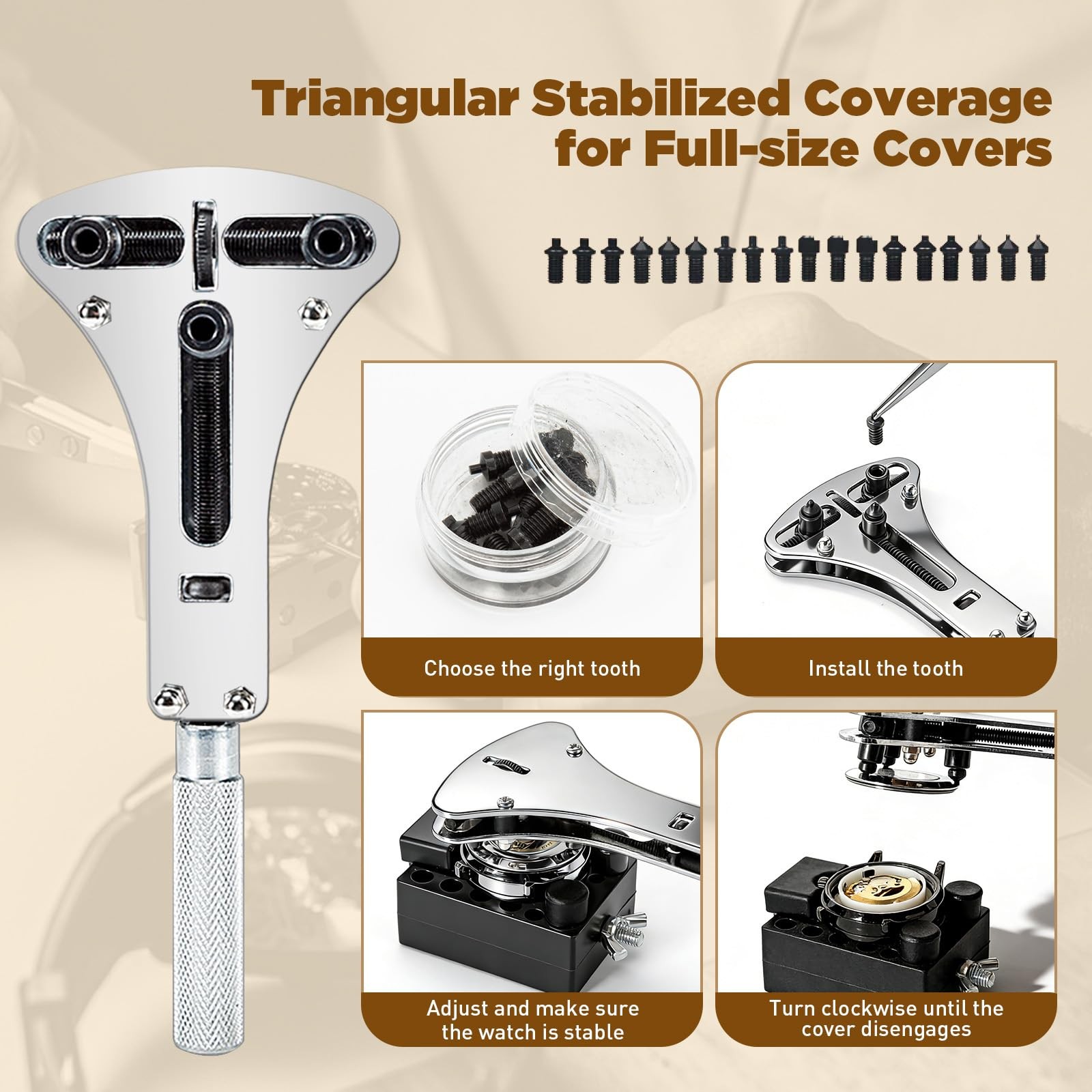 【Combination Version】Eventronic Watch Repair Tool Kit + Press Tool…