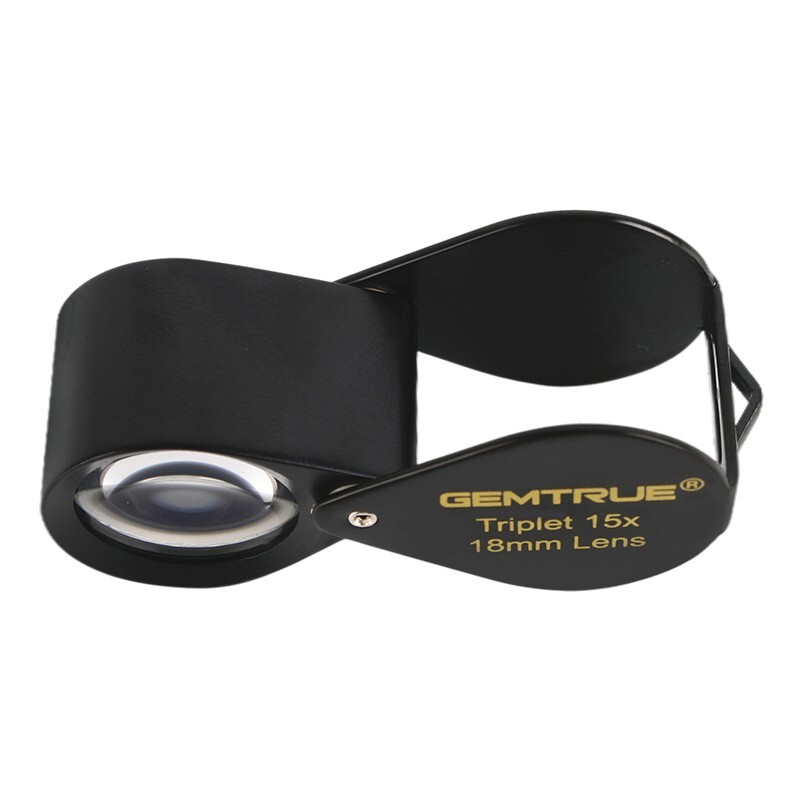 GemTrue 15x 18mm Triplet Diamond Loupe – High Power Gemstone Magnifier