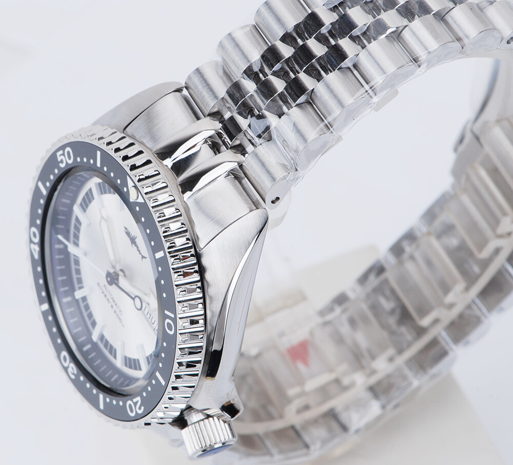 Heimdallr Sharkey SKX Day Date Dial NH36 Automatic 200M Diver Watch C3 BGW9 316L