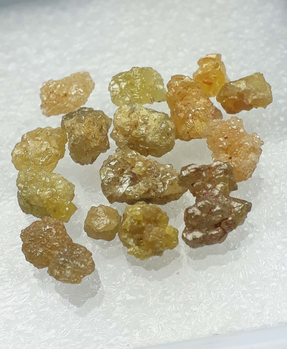 13.21 Ct, 15 Pcs Natural Orange Rough Diamonds,Uncut Diamond Lot,Raw Rough Stone