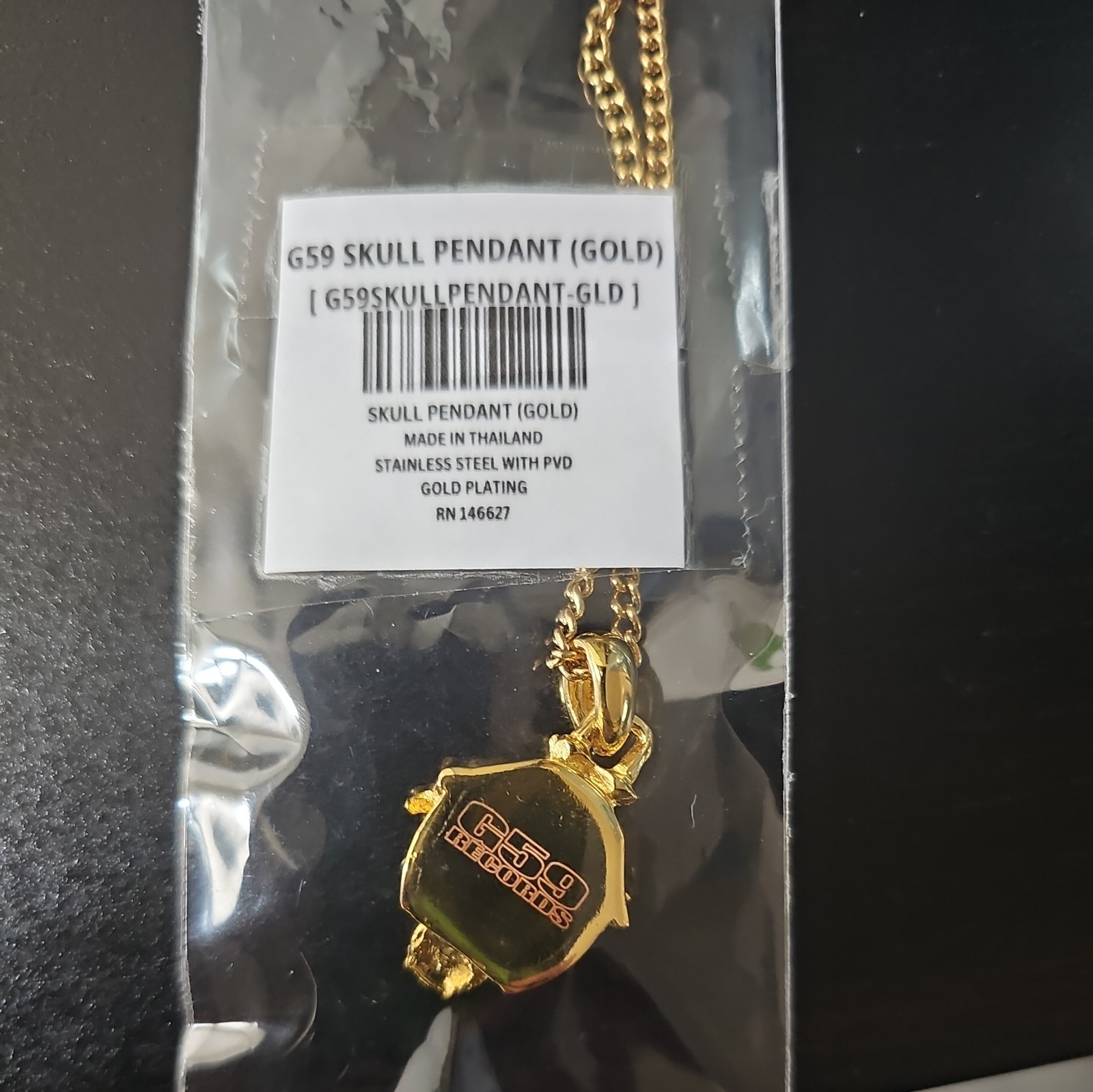 $UICIDEBOY$ G59 SKULL PENDANT (GOLD) ship now