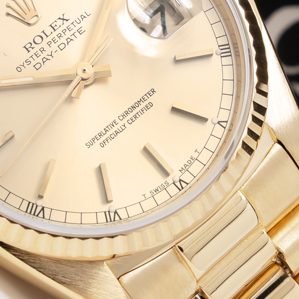 Rolex Day-Date 36 18038 Wristwatch, Yellow Gold, Champagne Dial, President Br…