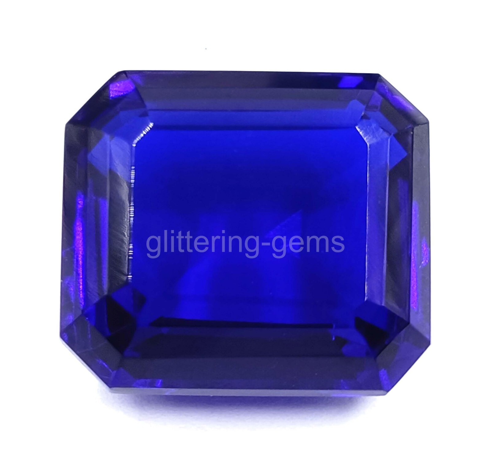 Certified Natural Brazilian 101.60 Ct Blue Emerald Cut Topaz Loose Gemstone 5AIS