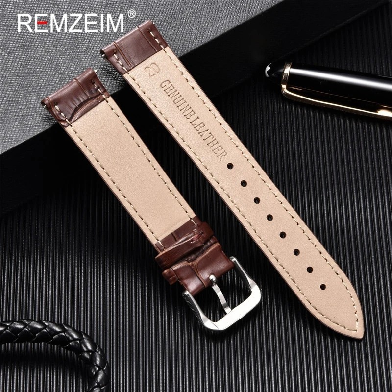 Genuine Calfskin Leather Watch Strap 18mm 20mm 22mm 24mm Band for Men Women