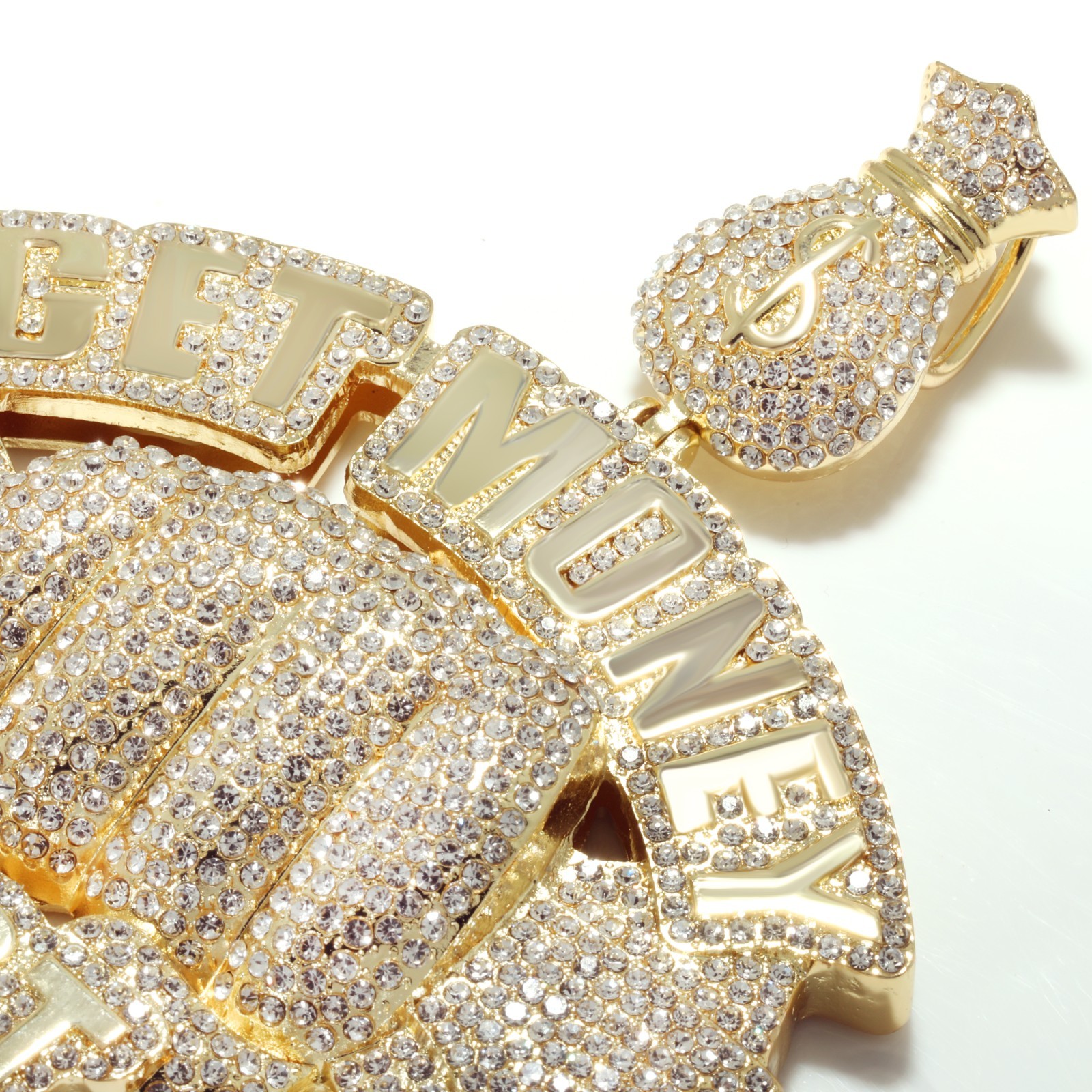 14K Rope Chain 10mm 24″ & 30″ | Get Bag Money Sign Gold Plated Men XXL Hip Hop