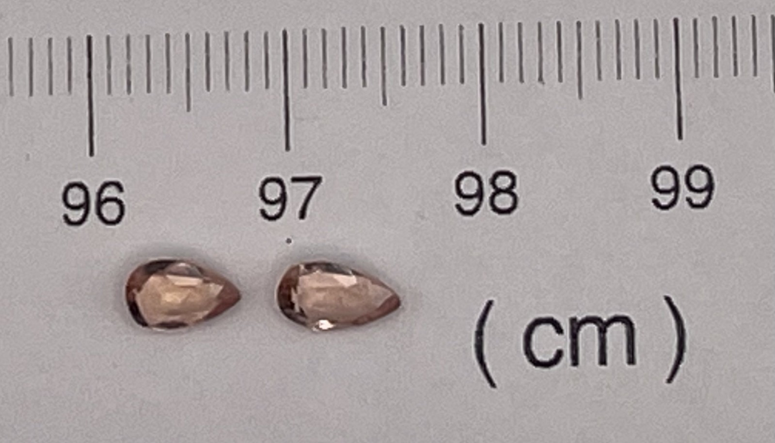 Imperial Topaz 0.96 Ctw Pair Clarity IF Pear Cut Pink Brazil I154