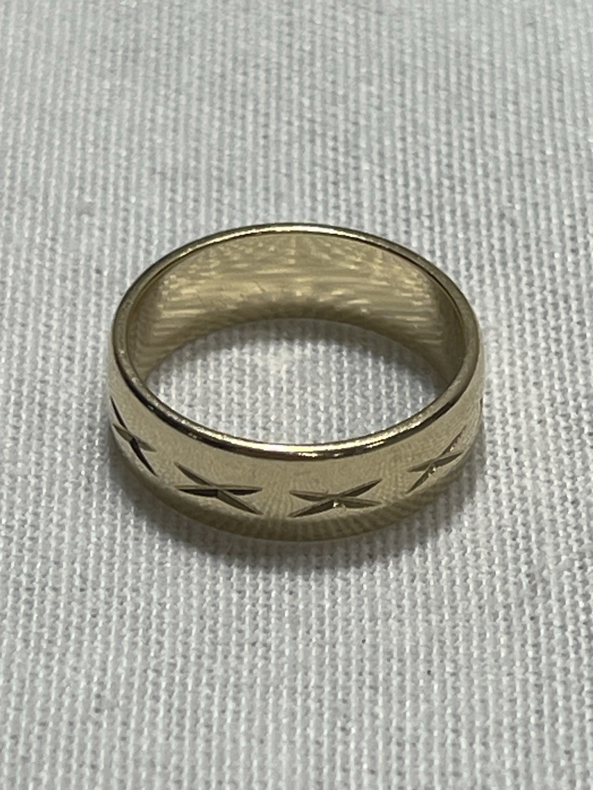 Vintage ArtCarved 14K Yellow Gold Wedding Band Ring 4.8g Engraved Size 5.75