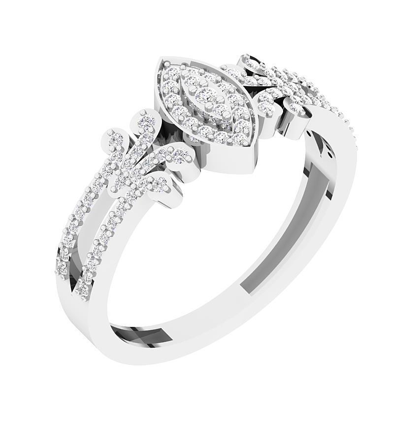SI G 0.40 Carat Genuine Diamond Right Hand Anniversary Ring 14K Rose Gold 9.40mm