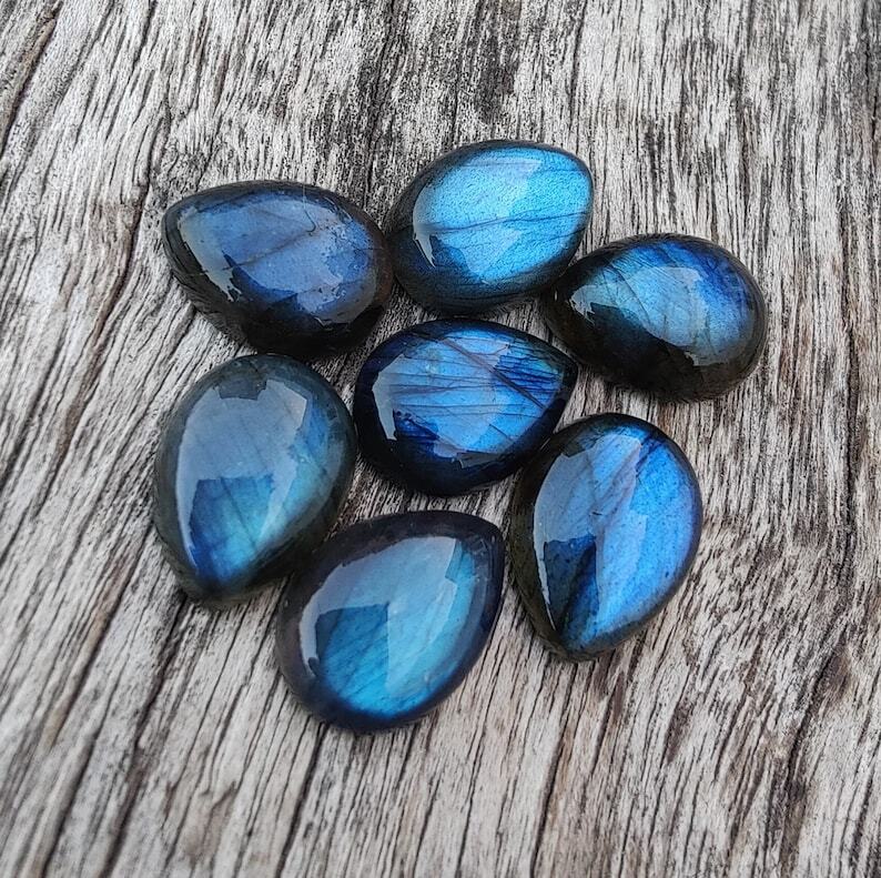 AAA Quality Natural Labradorite Pear Shape Cabochon Gemstone 3x5mm – 12x16mm
