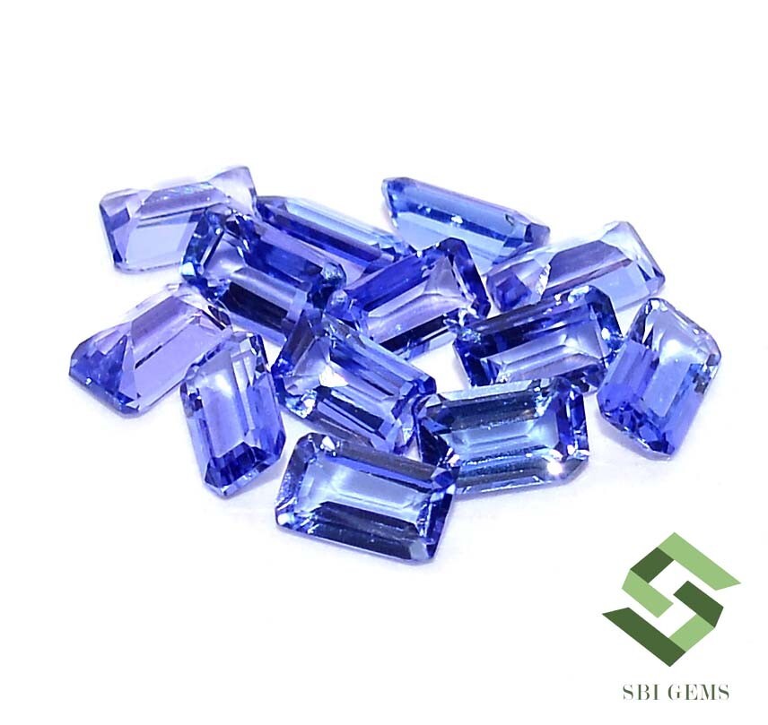 5×3 mm Natural Tanzanite Octagon Cut Lot 05 Pcs 1.63 CTS Calibrated Loose Gems