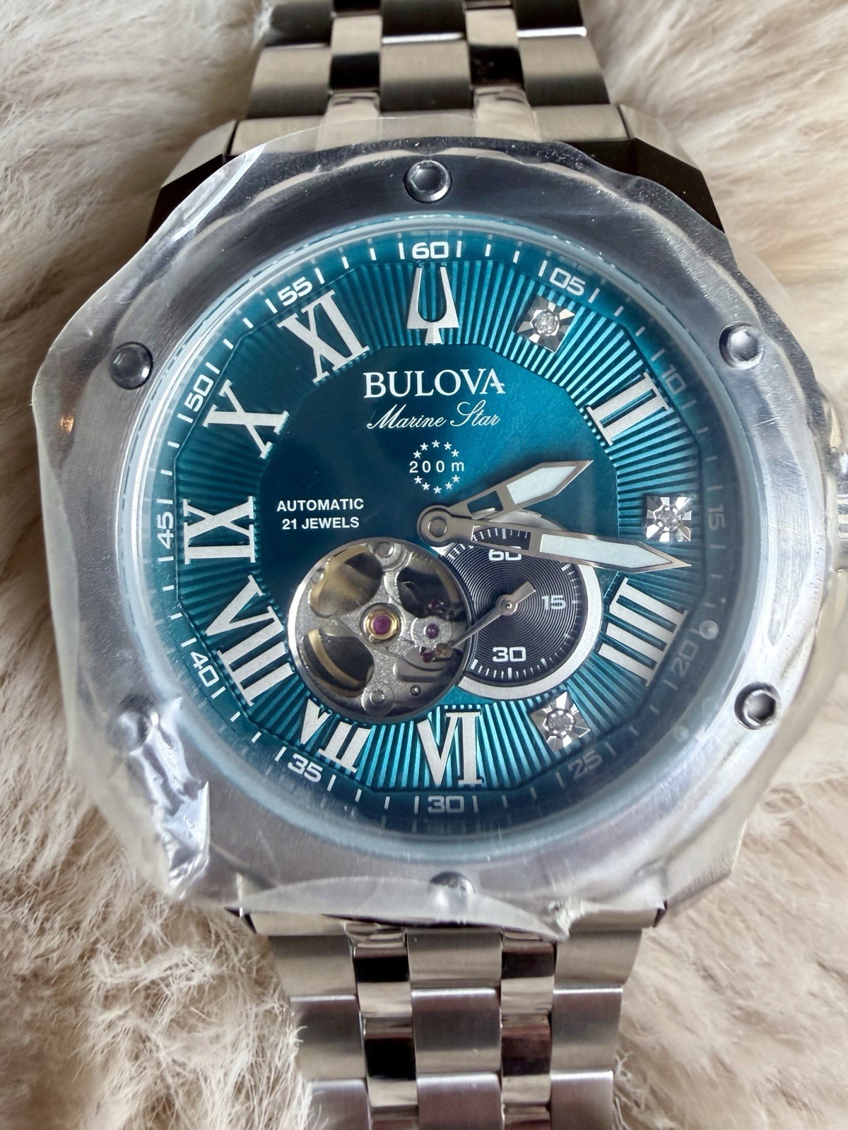 Bulova Marine Star Marc Anthony A (98D184) Unworn – Diamond Accent 1, 3, 5
