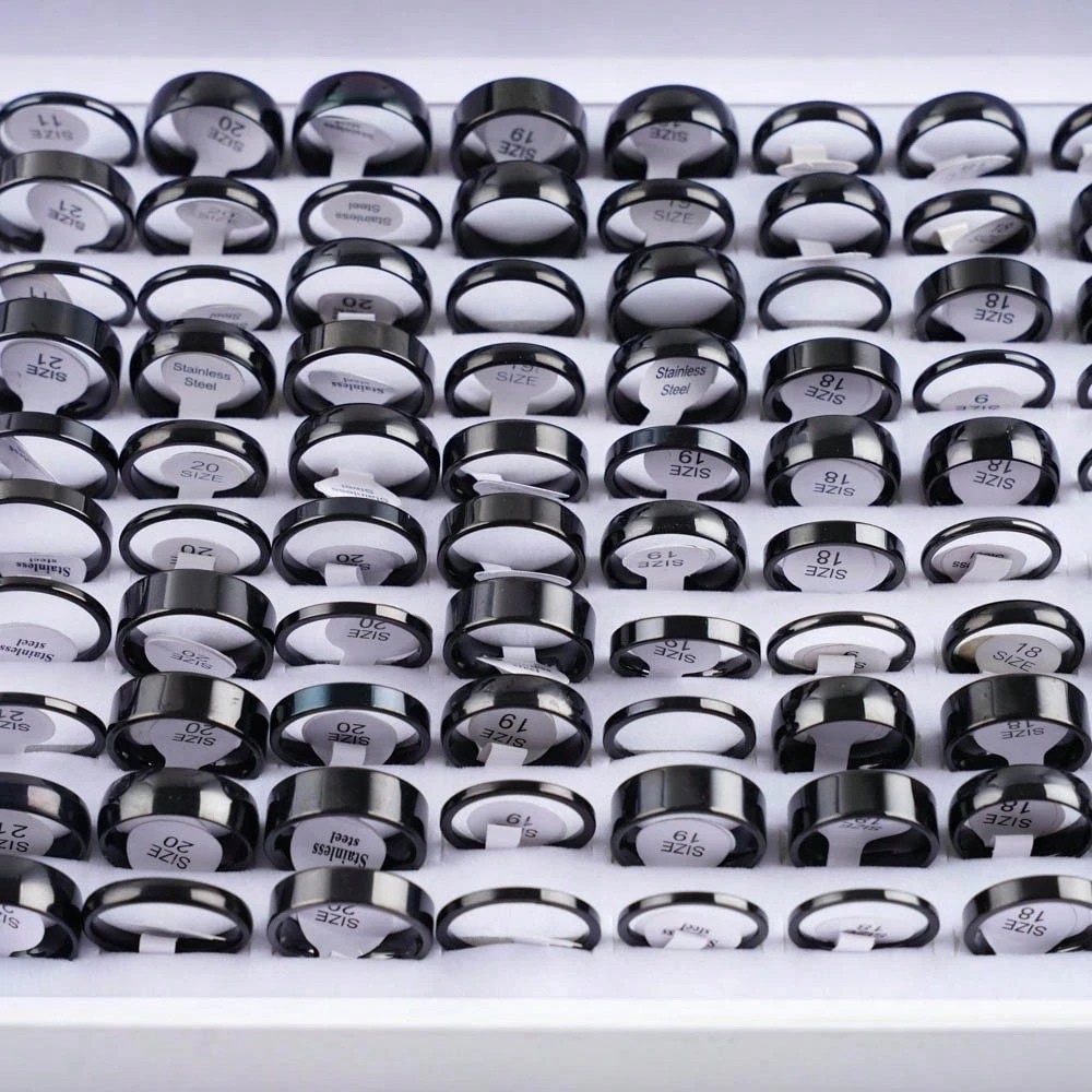 Pack of 10 PCS Stainless Steel Jewelry Party Gift Rings For Men Women Mix Style