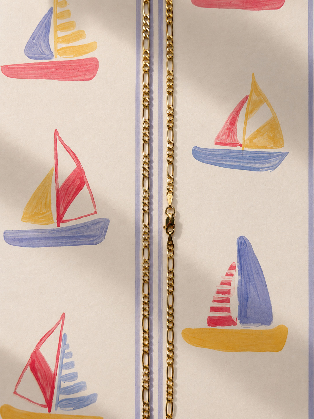 Real 14K Yellow Gold Figaro Chain Necklace 2mm 18in Men Women Dainty Layering