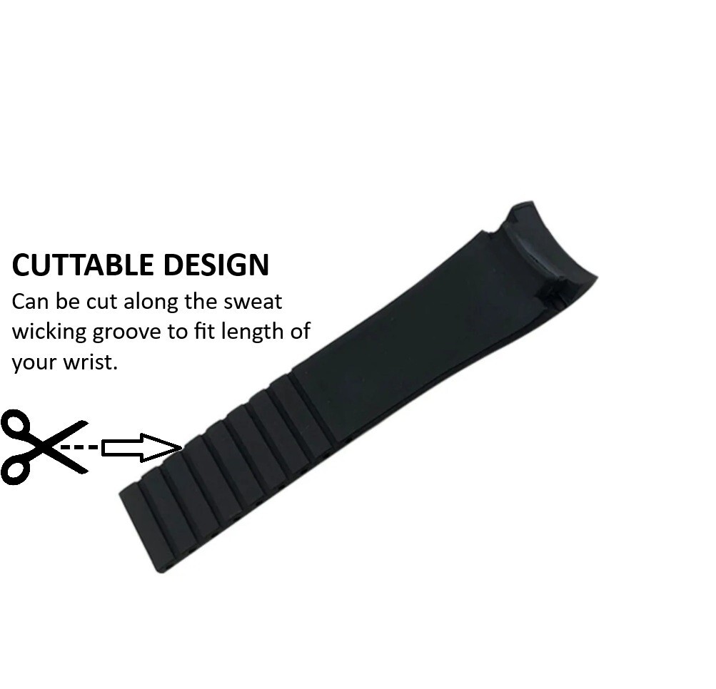 Rubber Watch Strap Band For ROLEX DATEJUST DAYTONA SUBMARINER GMT OYSTERFLEX