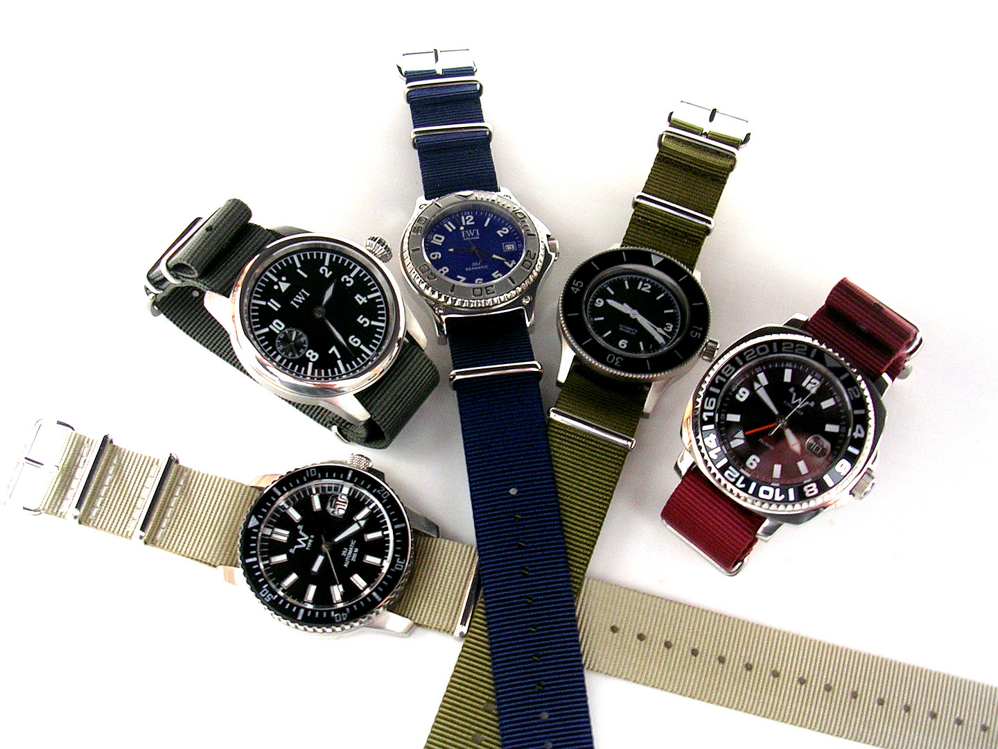 NATO ® strap watch band G10 nylon Military RAF stitch bond replacement IW SUISSE