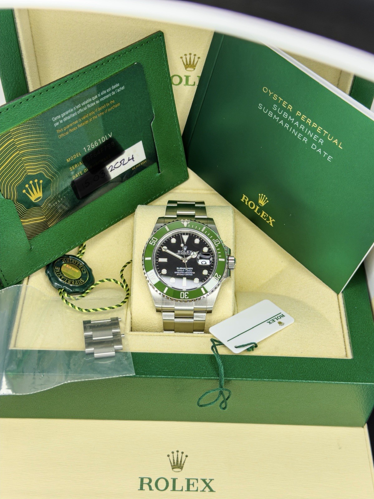 2024 Rolex Submariner 126610LV Starbucks MK2 Mint 41mm Complete Set Box Papers