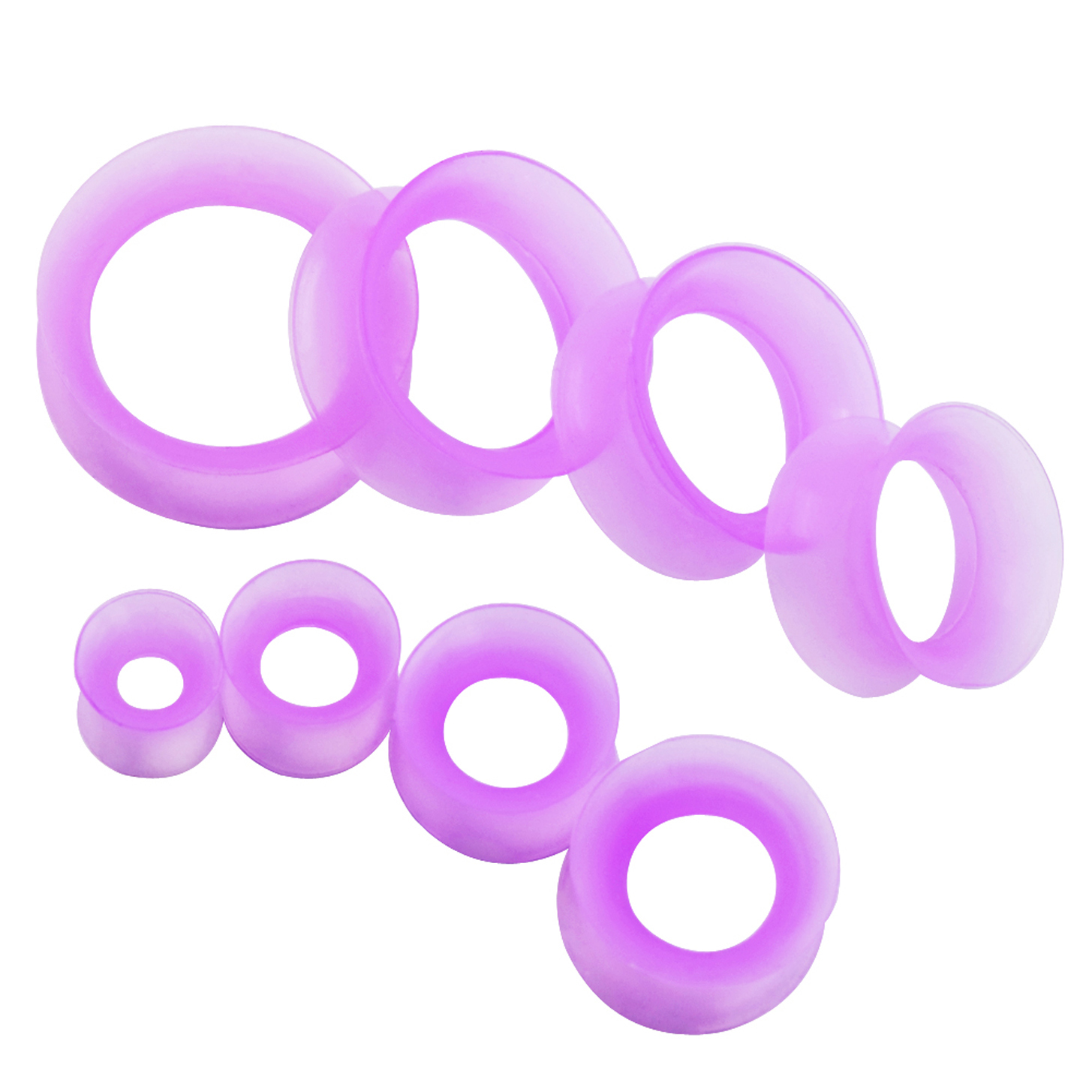 2Pcs Silicone Ear Plugs Flesh Tunnels Ultra Thin Double Flared Ear Gauge Earlets
