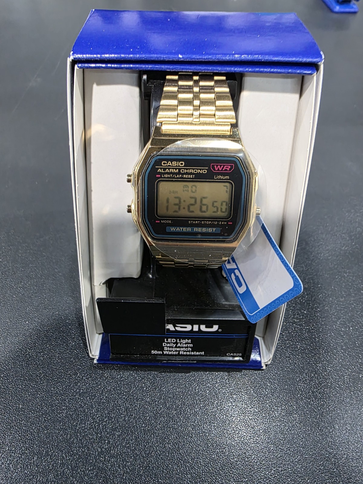 Casio Retro Gold tone with Black Dial Vintage A159WGEA-1DF Gold One Size