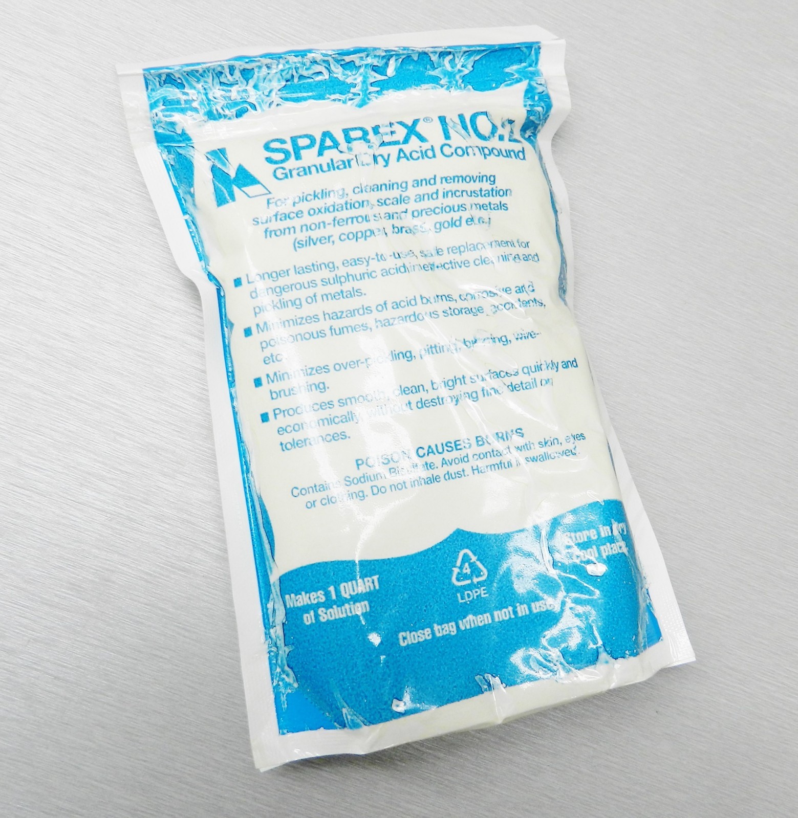 SPAREX No 2 Granular Dry Acid Pickling Compound 10oz for Cleaning Oxidation