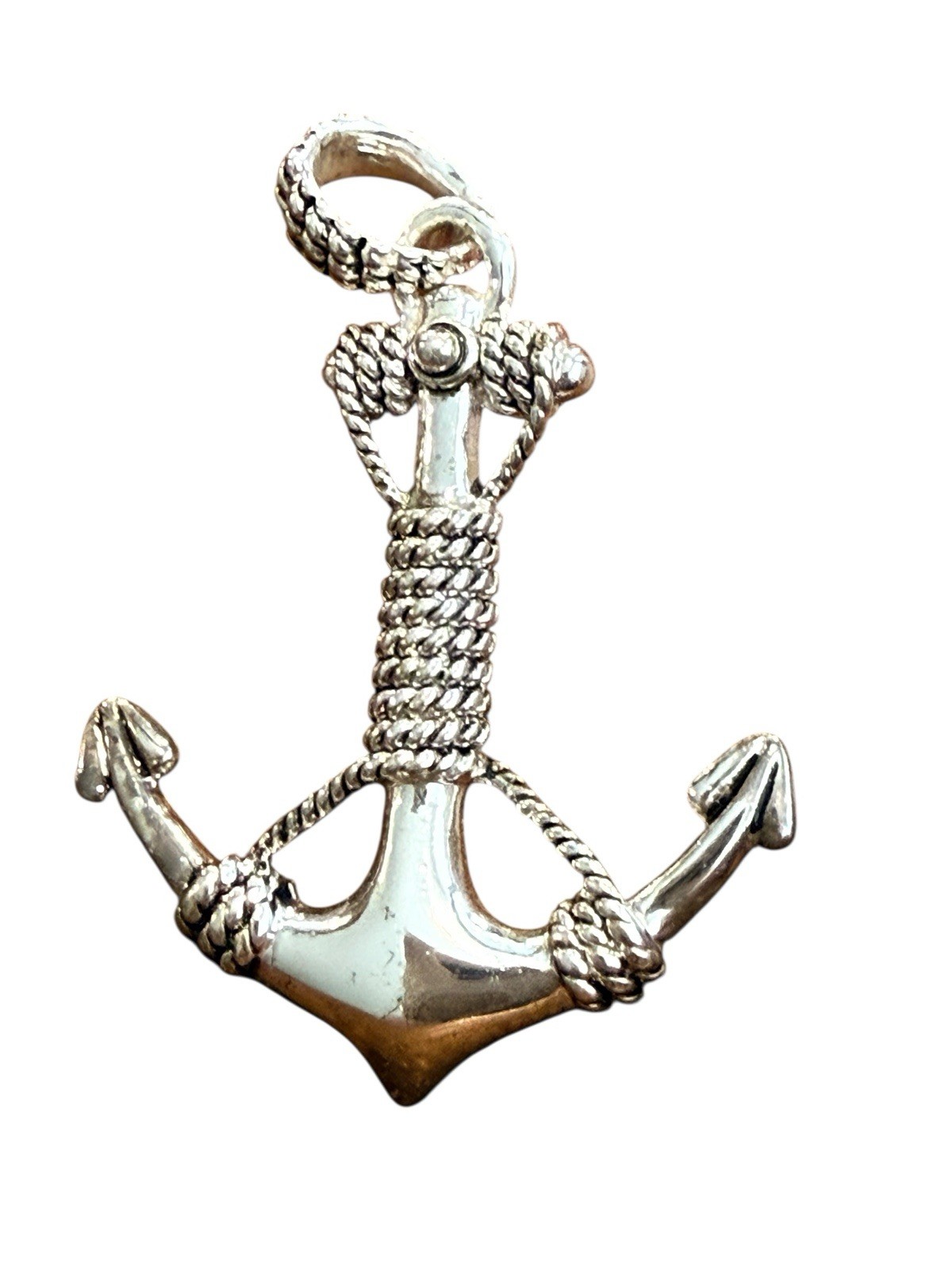 Anchor Silver Tone Charm Pendant Nautical Beach Life Coastal 2”
