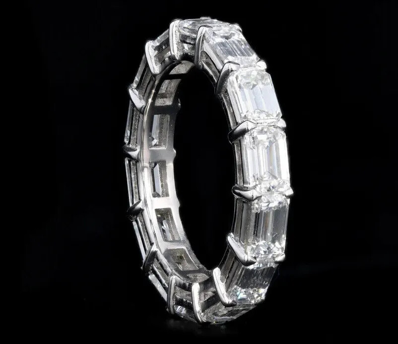 925 Silver Plated Pretty Band For Valentine Gifts 5.25 Ct CZ Anniversary Ring