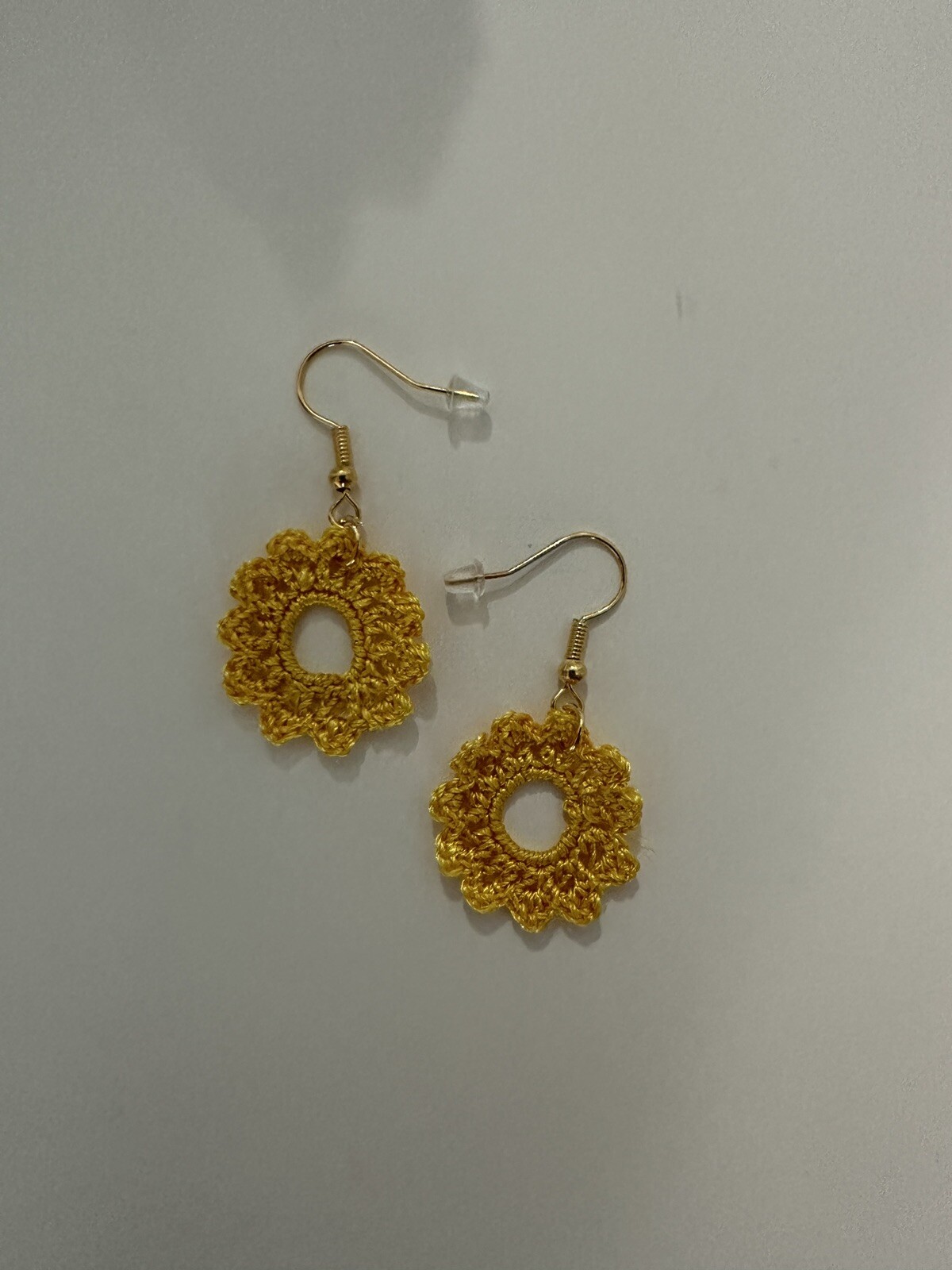 Sunny Earrings – Crochet Earrings – Handmade Jewelry – Yellow Earrings