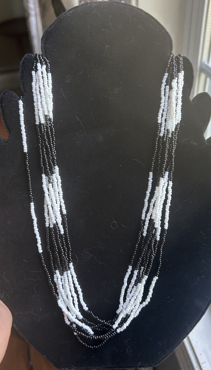 Curated Trio: Multi-Color & Black/White Beaded Necklaces – Eclectic Estate Lot