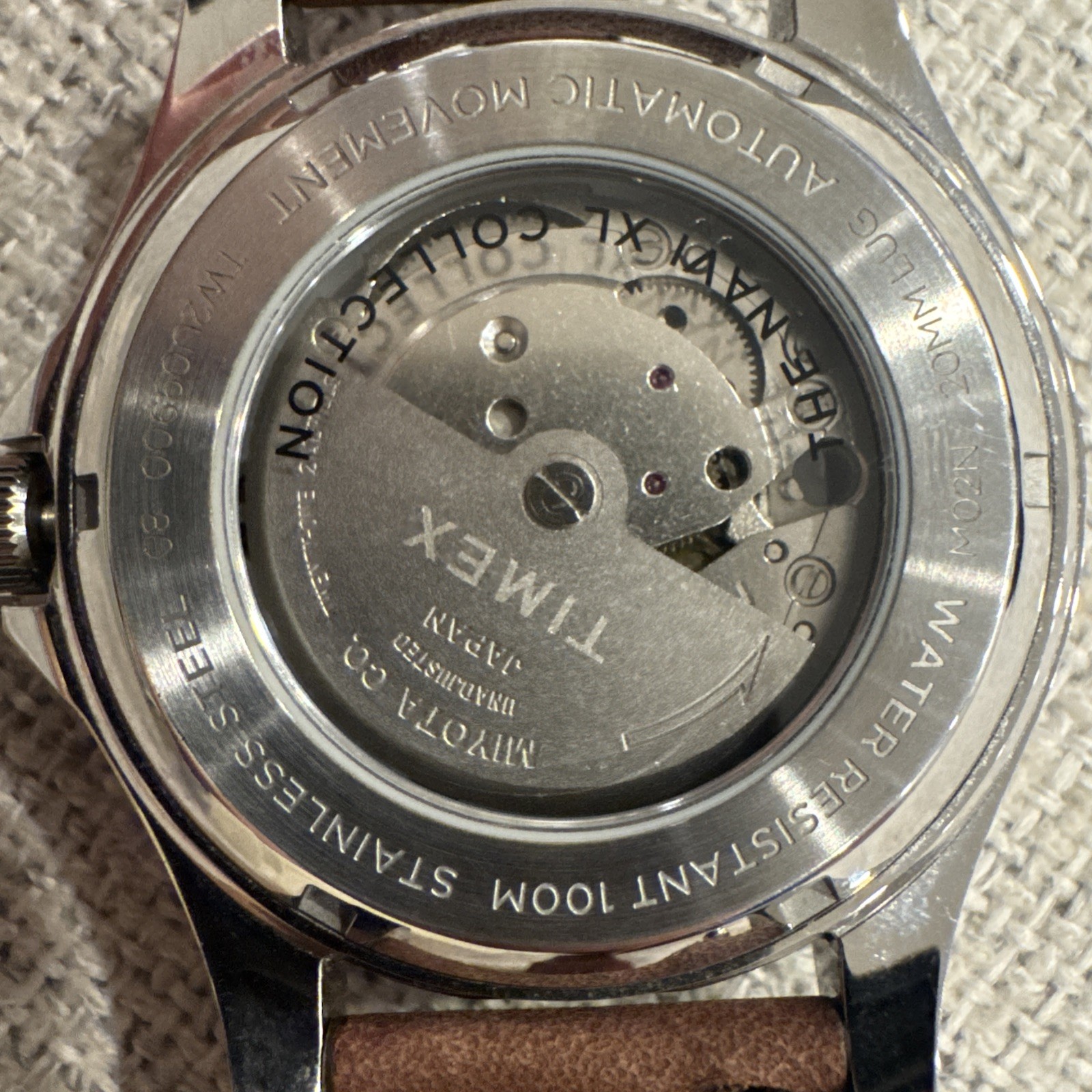 Timex Navi XL 41mm Red Stainless Steel Case with Leather Strap (TW2U09900ZV)
