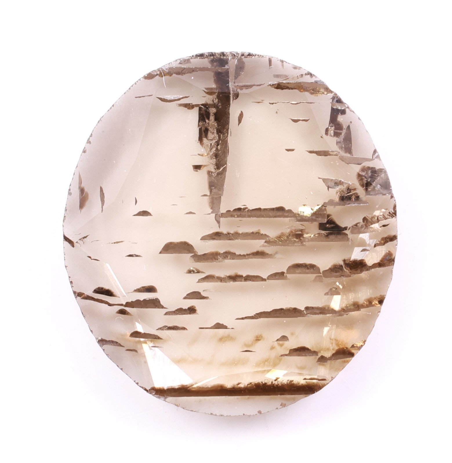 0.93 Ct Lab Grown Fancy Brown Diamond Round Cut Lab Created Diamond 8.3×7.6 MM