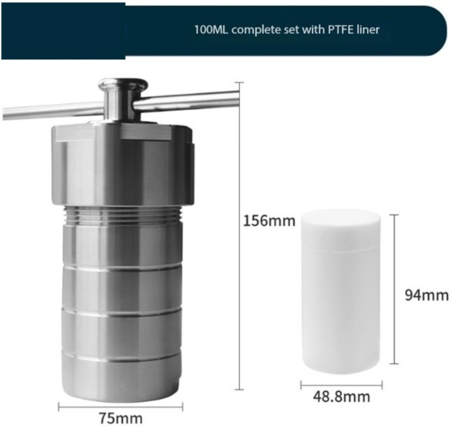 Hydrothermal Synthesis Reactor with PTFE-Lined High-Pressure Digestion Vessel