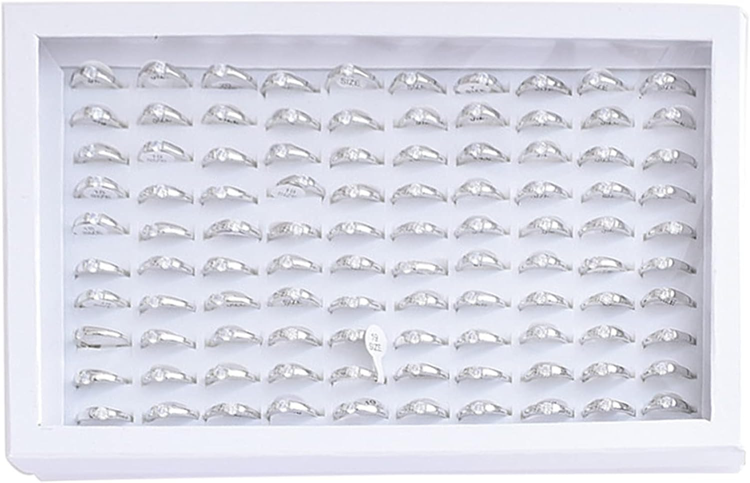 Jewelry Rings Display Tray Velvet 100 Slot Case Box Jewelry Storage Box | Ring B