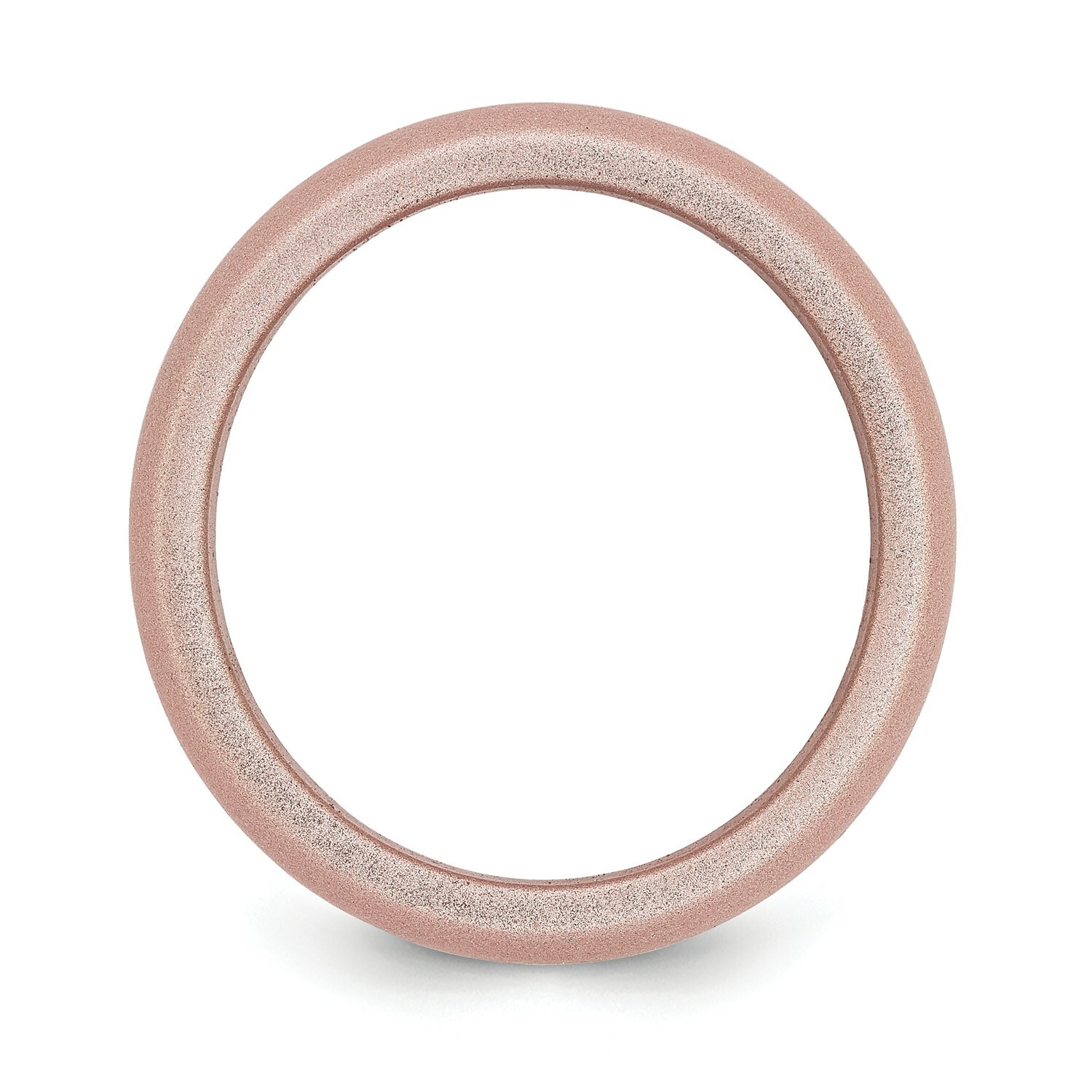Unisex 8.7mm Wide Durable Pink Metallic Silicone Wedding Band Sizes 7 to 14
