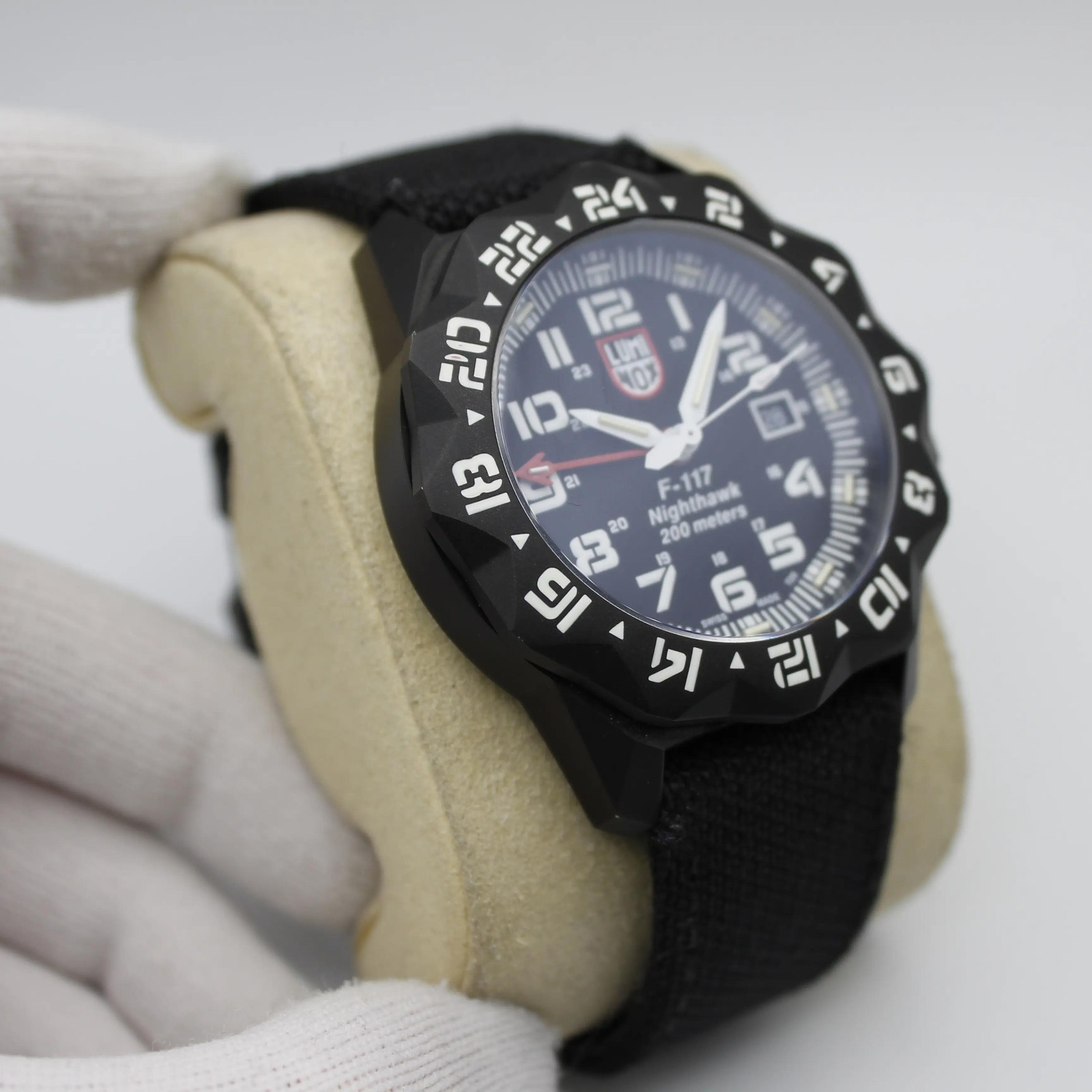 Luminox F-117 Nighthawk Pilot GMT Steel 44mm Black Dial Quartz Men Watch XA.6421