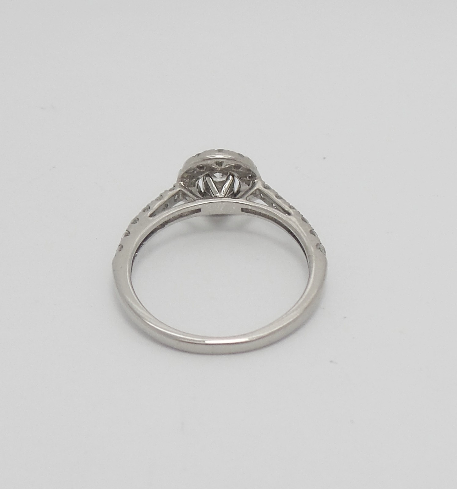 3/4CT Natural Round Diamond Engagement Wedding Bridal Ring 10K White Gold Band