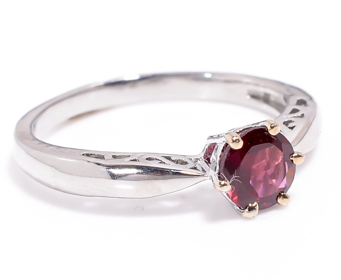 Rhodolite Garnet Ring 925Sterling Silver Ring For Women Purpose Ring Dainty Gift