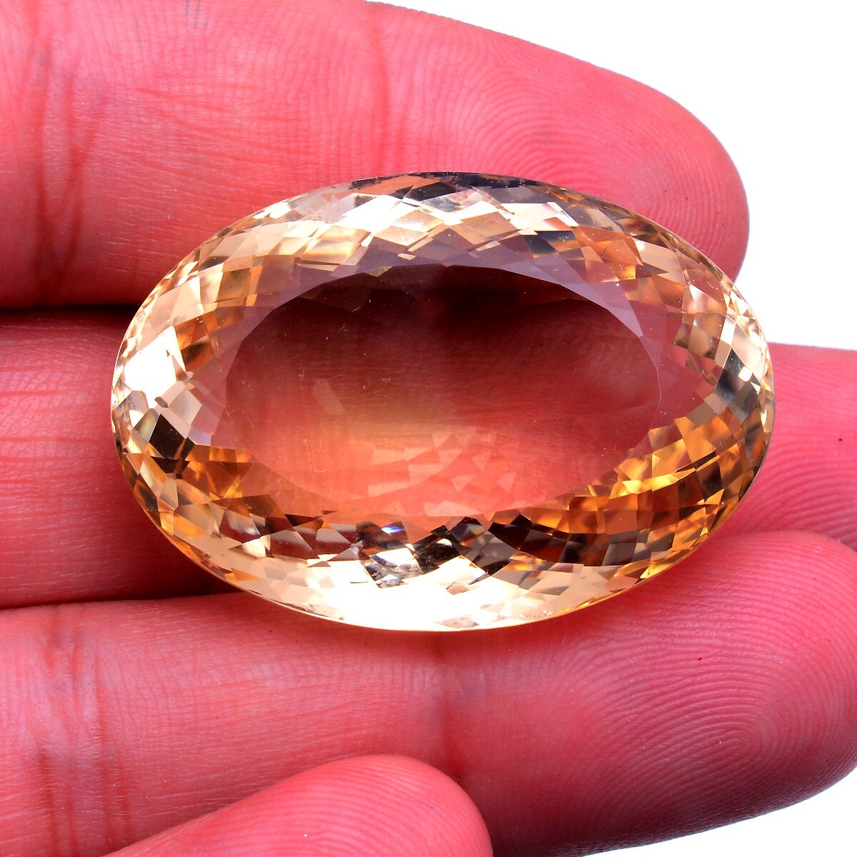 VVS 100.00 Cts Natural Citrine Untreated Huge Size Oval Cut Certified Gemstone