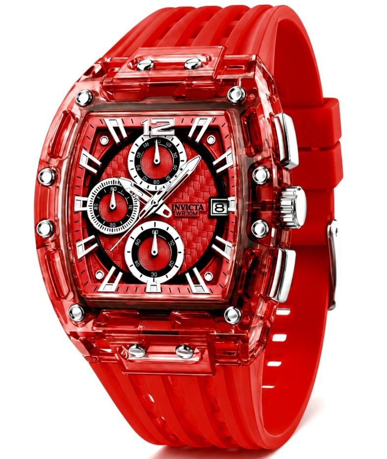 Invicta S1 Rally Allogrip Men 42mm Red Tone Case Red Metal Dial Red Band 70142