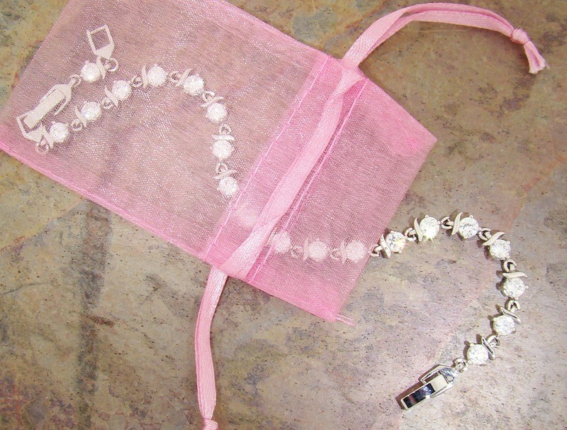 Crystals Tennis Bracelet Made with Swarovski Austrian Crystals 7.5 Inches