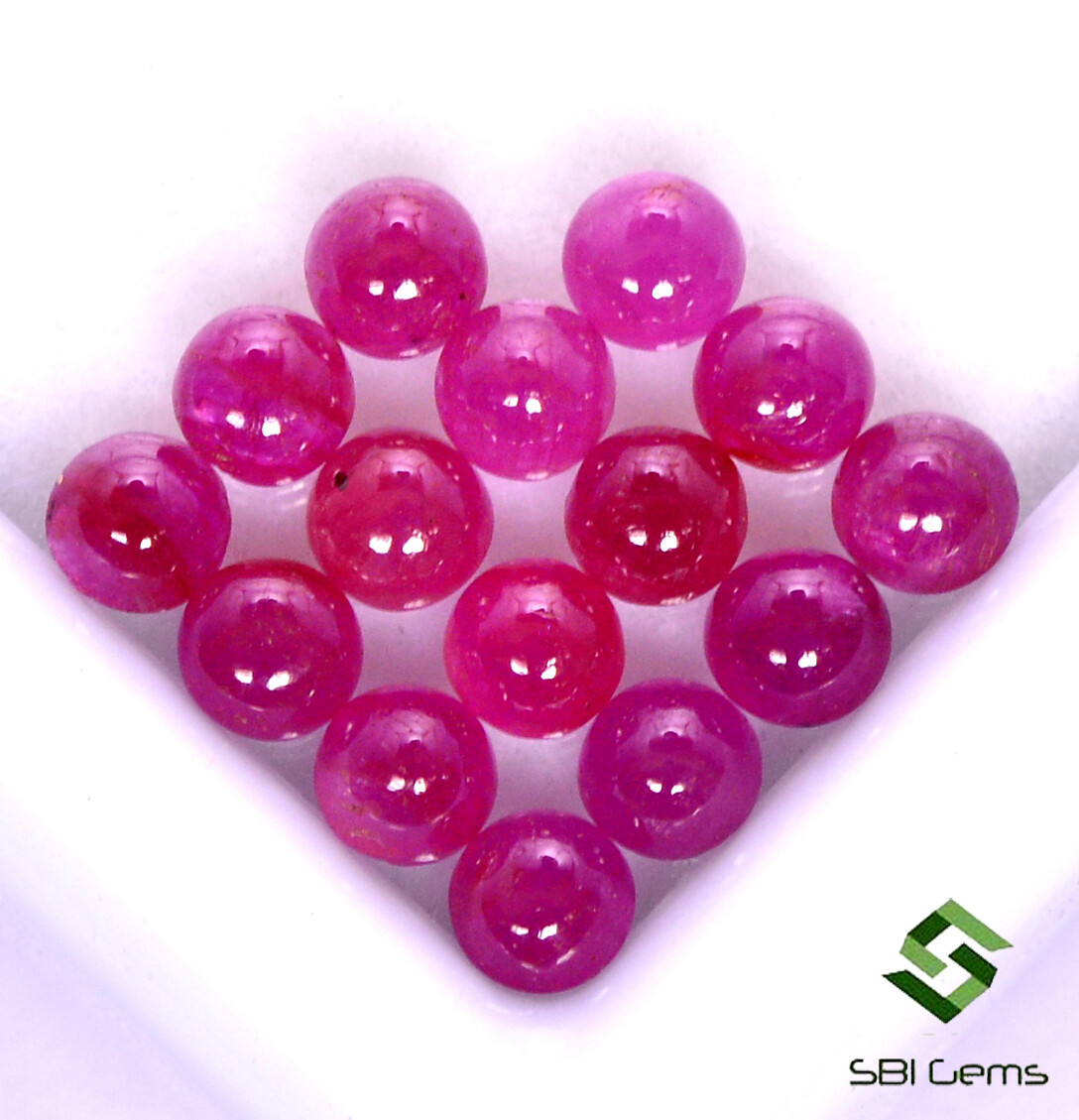 2.50 Cts Natural Ruby Round Cabochon 3 mm Lot 15 Pcs Unheated Loose Gemstones