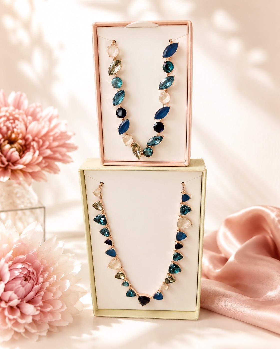 Blueberry Truffle – Metal Rose Gold Plating Necklace and Bracelet