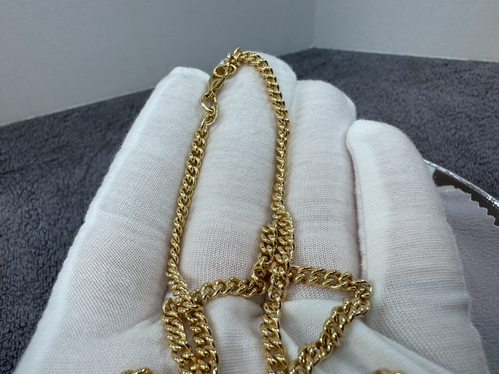 James Avery 14k Yellow Gold Heavy Curb Chain Necklace 22” Long – 29 Grams