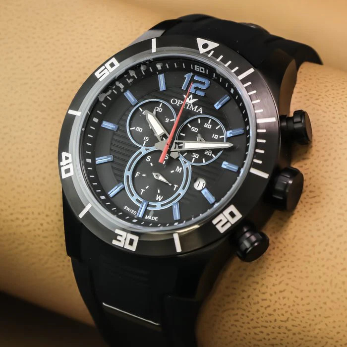 Optima – Swiss Chronograph – OSC382-BX-3 Swiss Quartz Chronograph 47mm OSC382