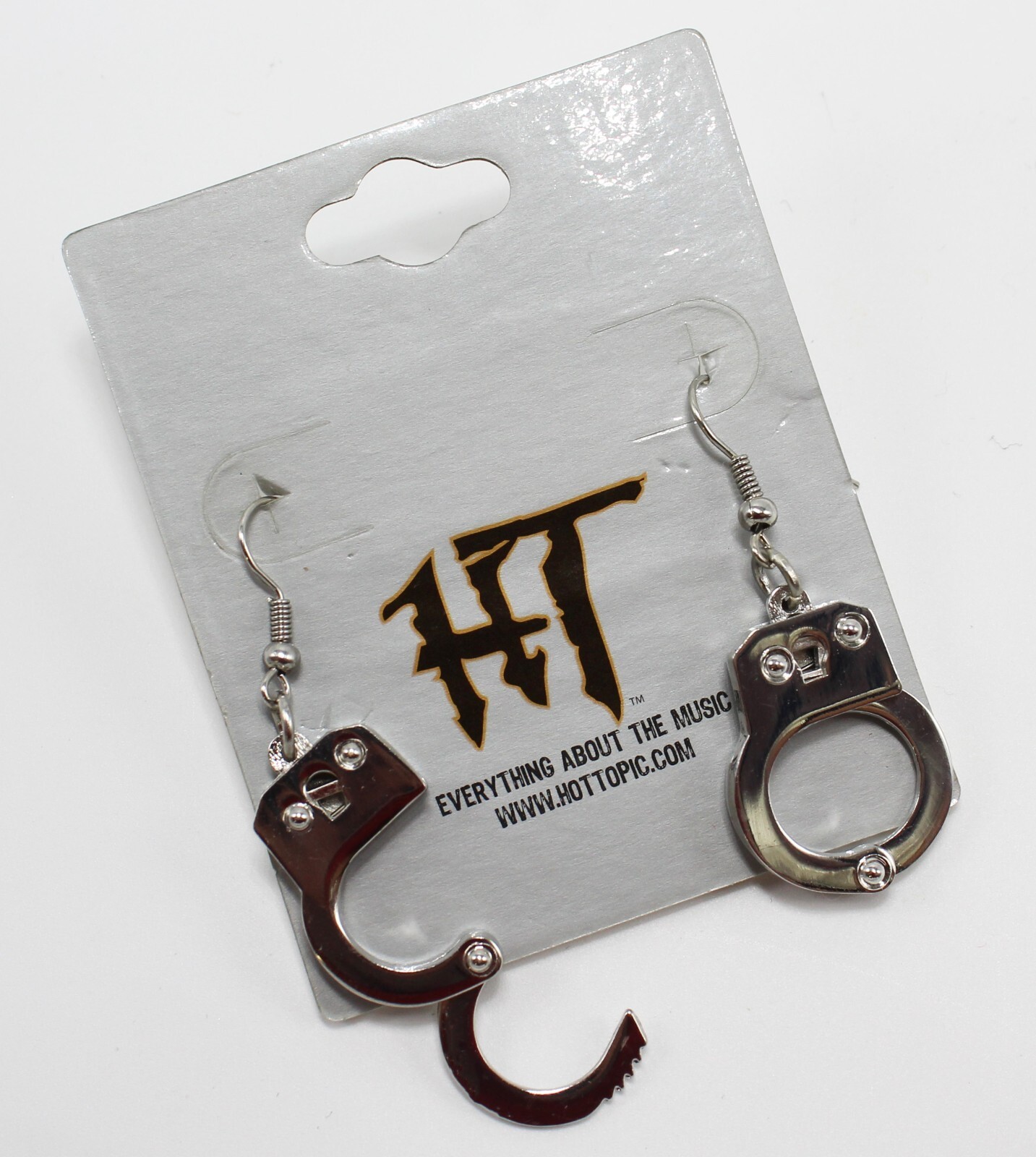 New Silver Handcuff Earrings by Hot Topic #E1290