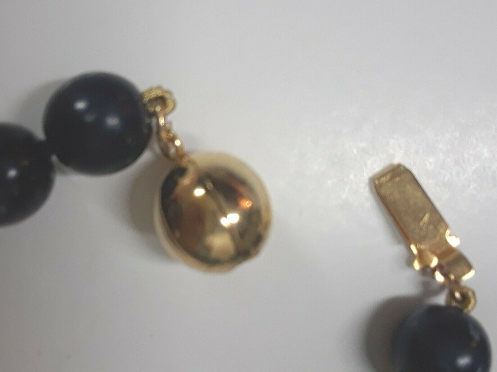 Cookie lee copper color beaded necklace. black beads gold tone ball clasp + more